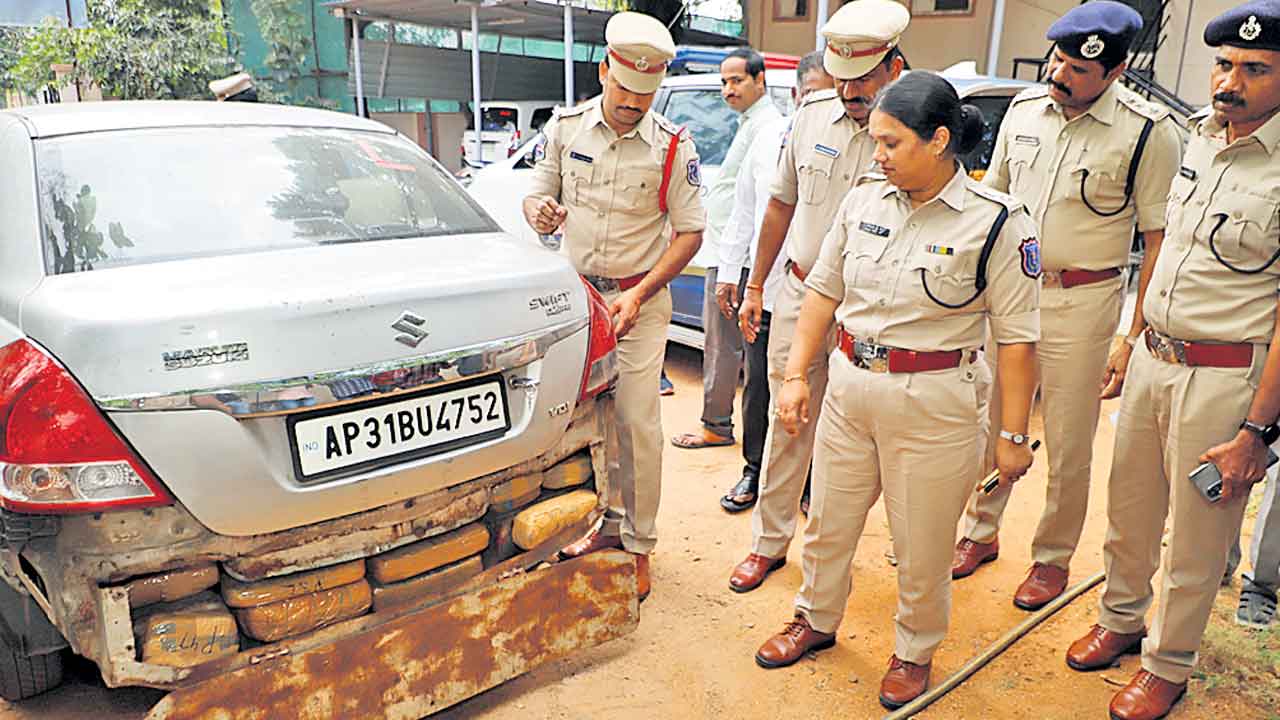 గంజాయి రవాణా చేస్తున్న వ్యక్తి అరెస్టు