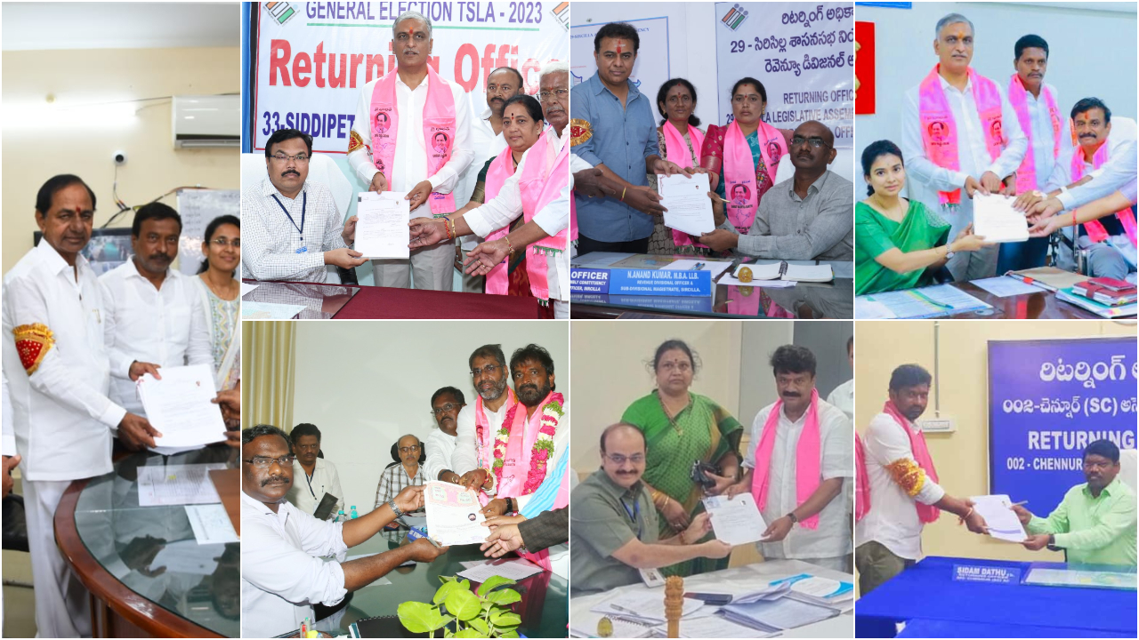 BRS | జోరుగా.. హుషారుగా నామినేషన్ల పర్వం.. కేసీఆర్‌ సహా నామినేషన్లు వేసిన బీఆర్‌ఎస్‌ అభ్యర్థులు వీళ్లే!