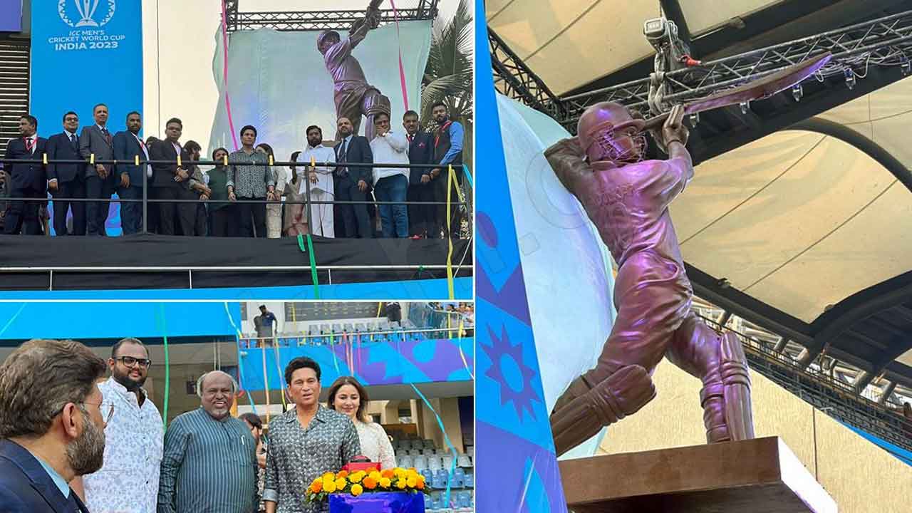 వాంఖడే స్టేడియంలో సచిన్ విగ్రహం