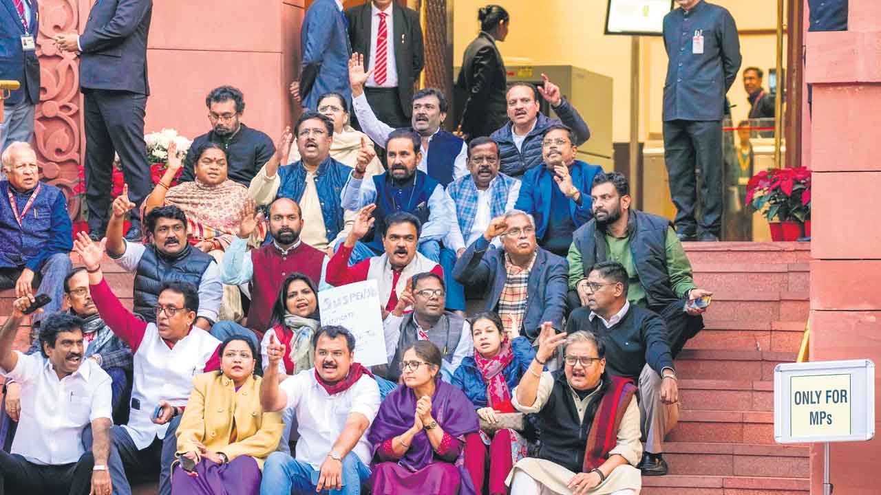 92 మంది ఎంపీల సస్పెన్షన్‌