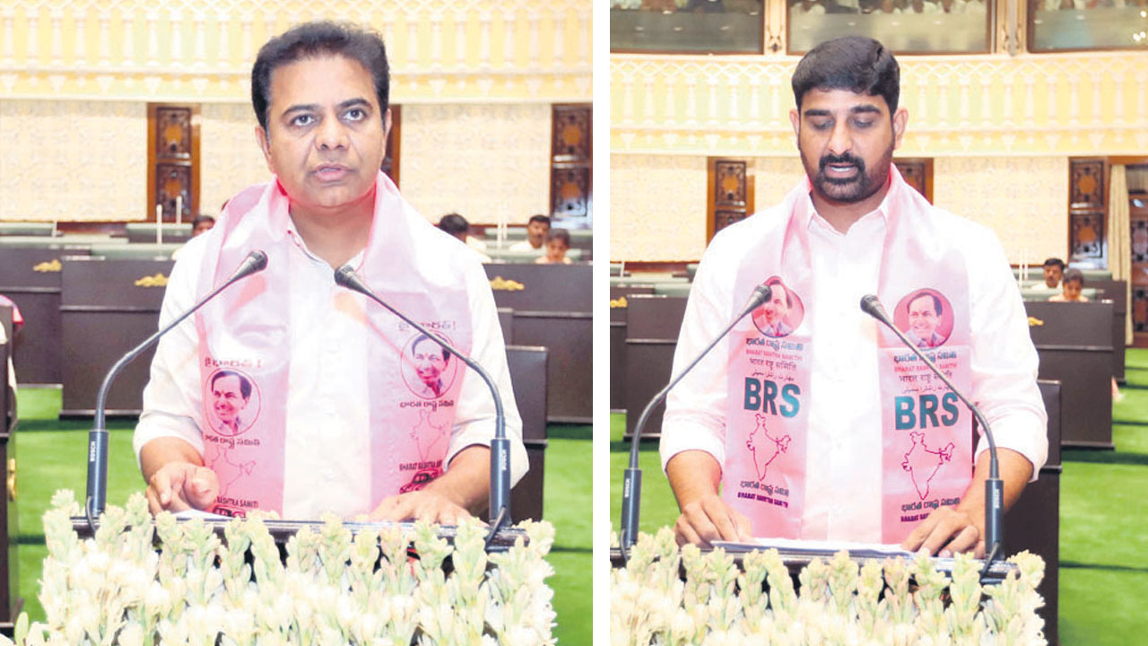 కేటీఆర్‌, కౌశిక్‌రెడ్డి ప్రమాణస్వీకారం