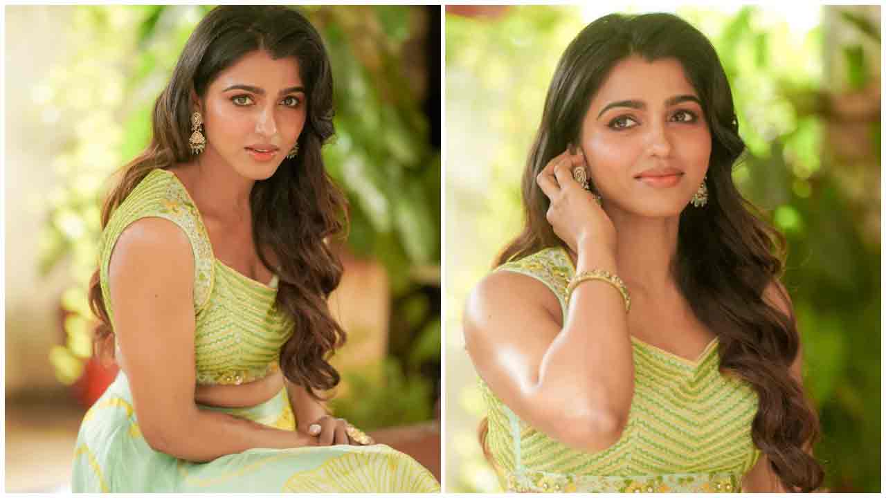 Sai Dhanshika | చిలుకపచ్చరంగు డ్రెస్‌లో కైపెక్కిస్తున్న సాయి ధన్షిక..