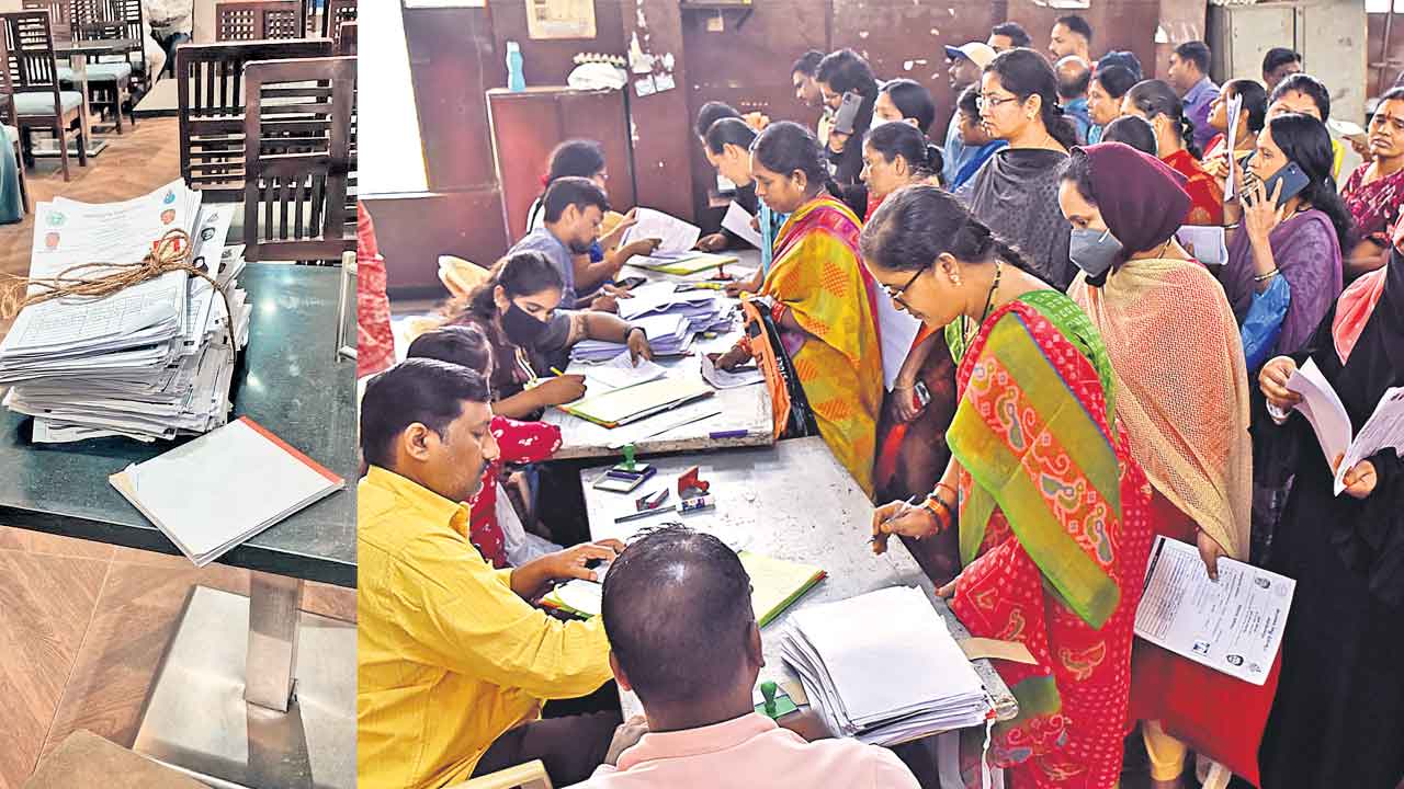 Prajapalana | ట్రంకుపెట్టెల్లోకి కాంగ్రెస్‌ గ్యారెంటీల దరఖాస్తులు..