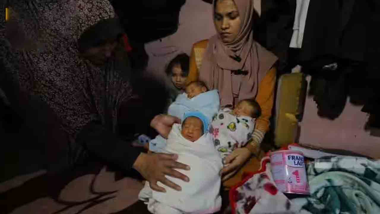 Pregnant Gaza Woman | గాజాలో గ‌ర్భిణిల‌ క‌ష్టాలు వ‌ర్ణ‌ణాతీతం.. 5 కిలోమీట‌ర్లు న‌డిచి న‌లుగురికి జ‌న్మ‌నిచ్చిన మ‌హిళ‌