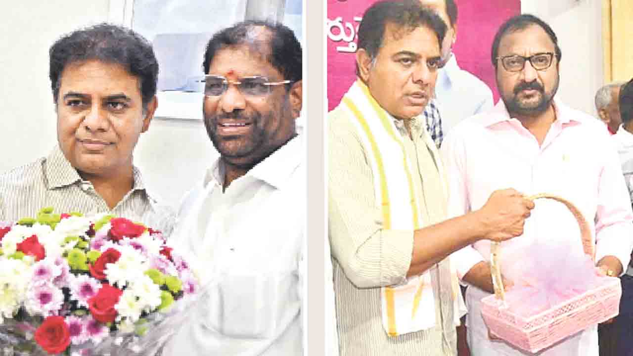 కేటీఆర్‌ను కలిసిన వద్దిరాజు, కోనేరు