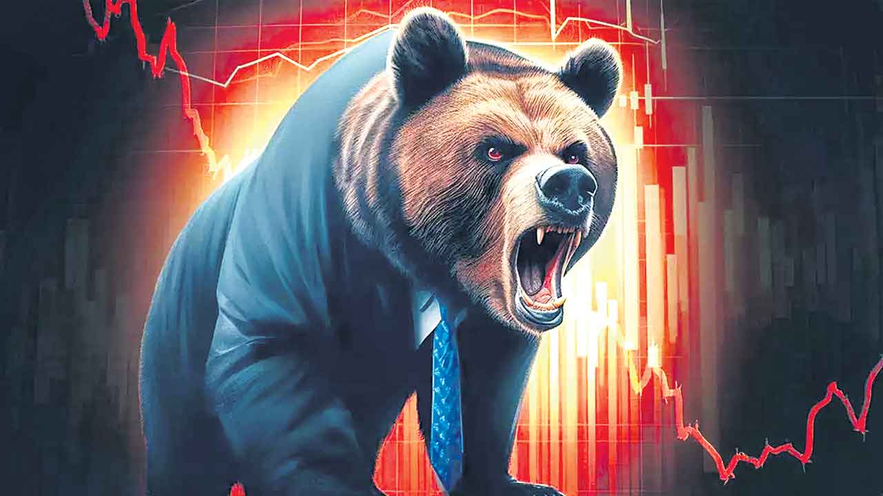 బేర్‌మన్న స్టాక్‌ మార్కెట్లు