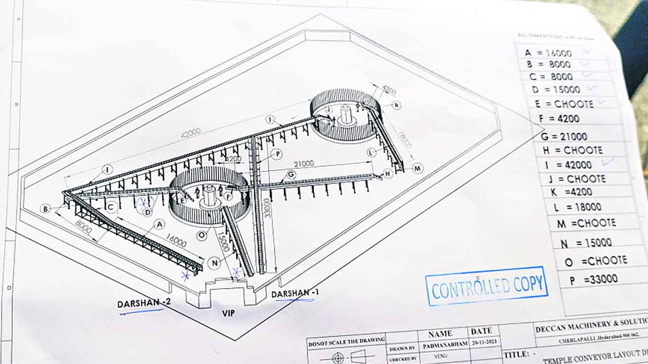 మేడారంలో కన్వేయర్‌ బెల్ట్‌