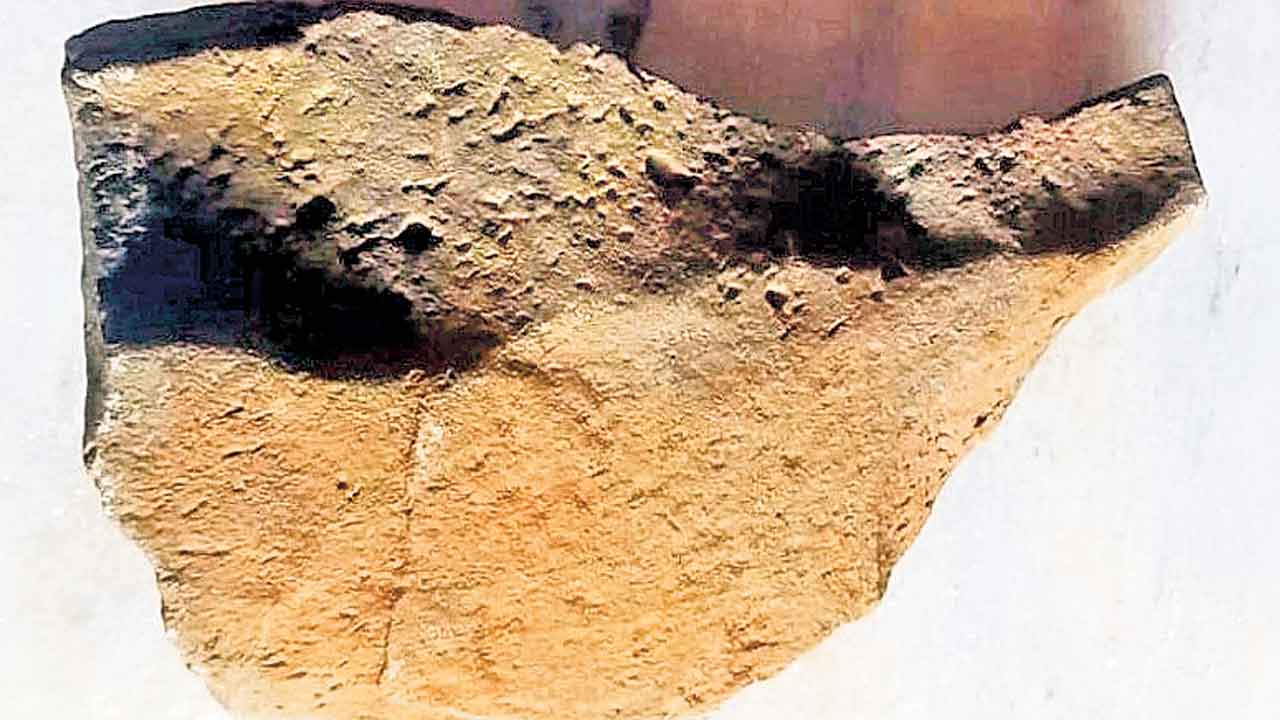 ఉమ్మాపూర్‌లో రాతి మొద్దు కత్తి!