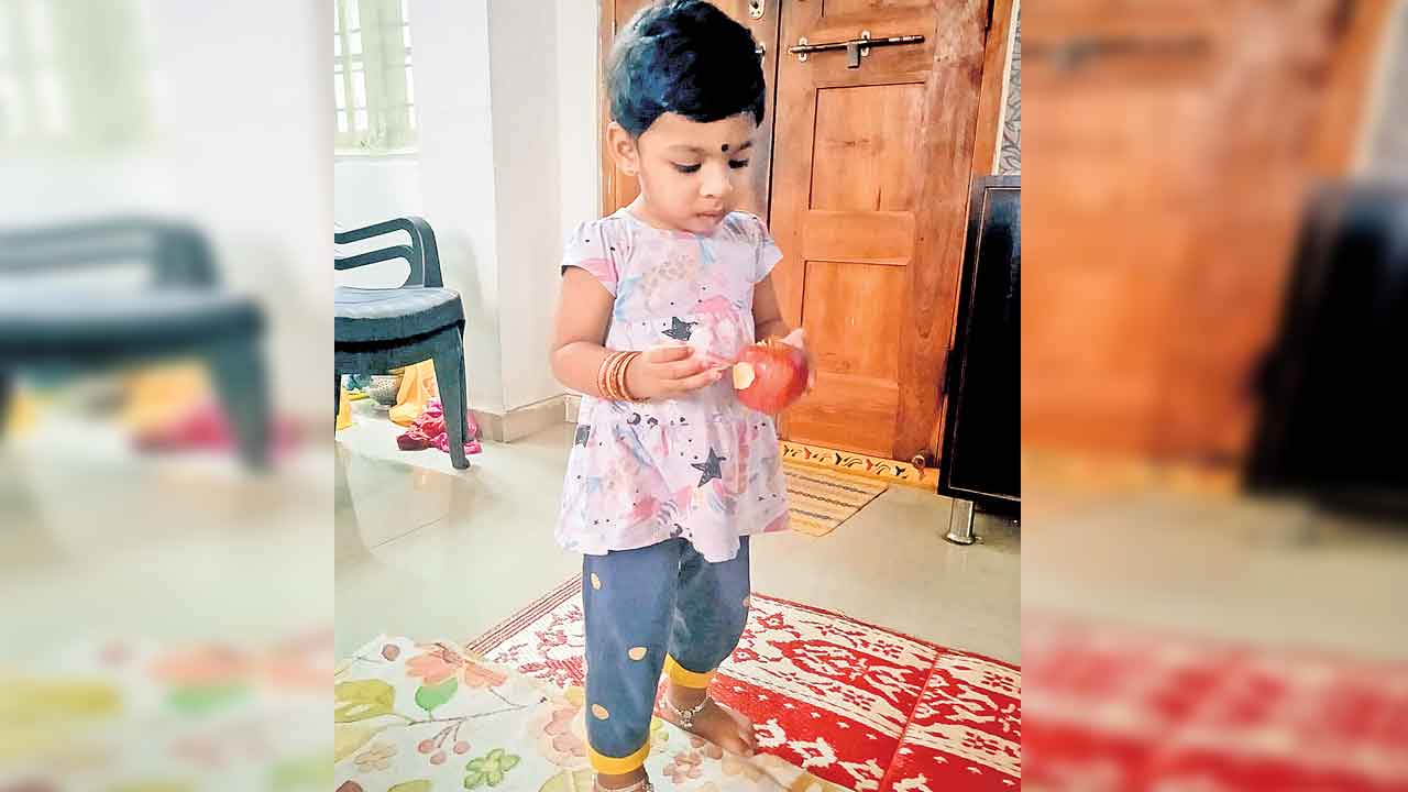 చిన్నారిని చిదిమేసిన స్కూల్‌ బస్సు