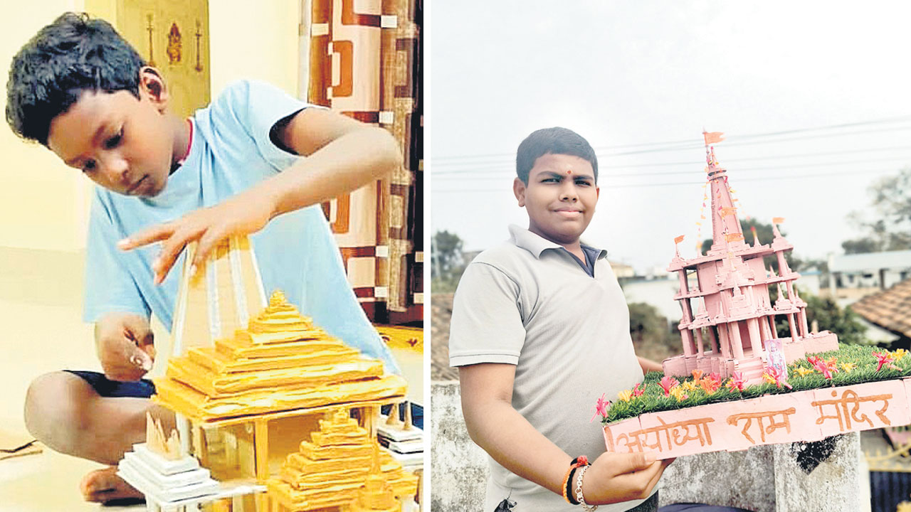 అబ్బురపరిచేలా రామాలయం నమూనాలు