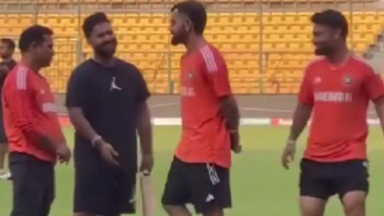 INDvsAFG: టీమిండియా ప్రాక్టీస్ సెషన్లో అనుకోని అతిథి..! వీడియో వైరల్