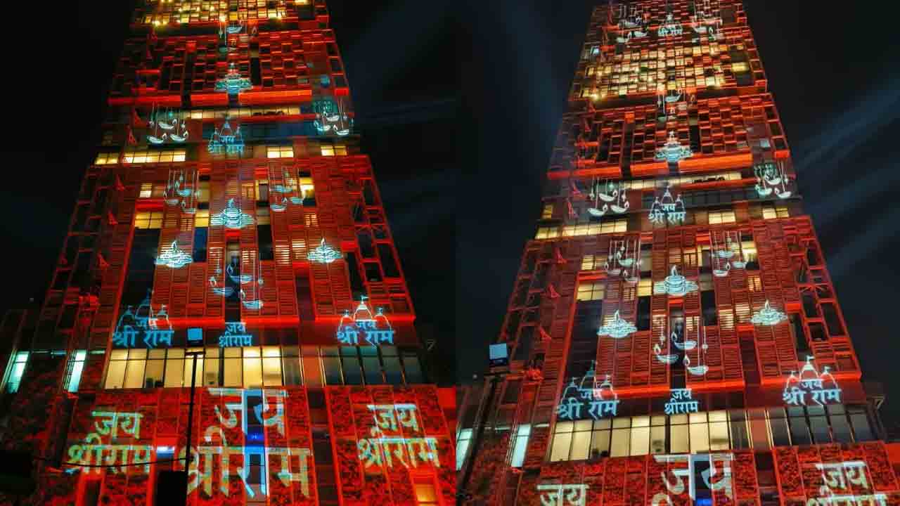 Mukesh Ambani | జై శ్రీరామ్‌ నామాలతో విరాజిల్లిన అంబానీ నివాసం ఆంటిలియా.. VIDEO