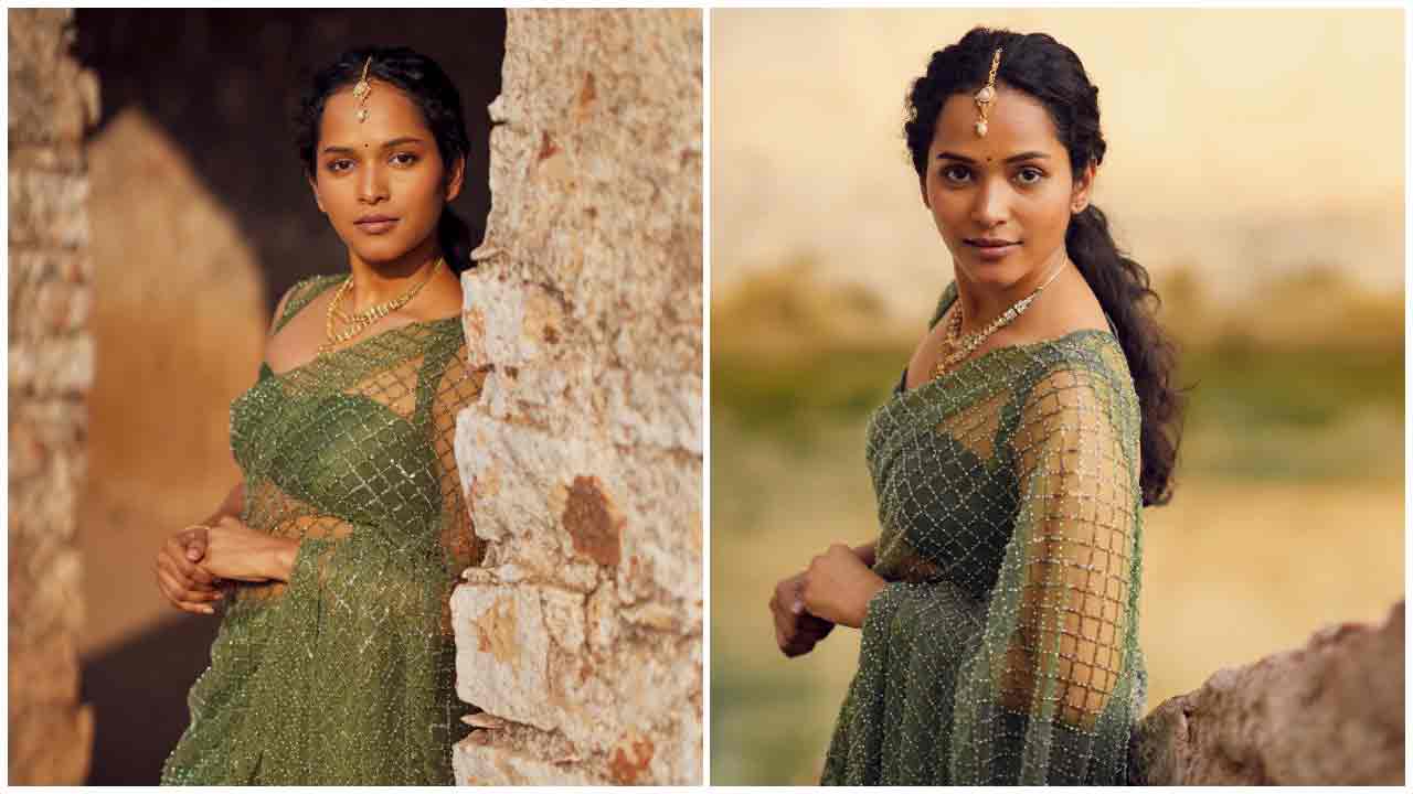 Pavani Karanam | ఉల్లిపొరలాంటి చీరలో పరేషాన్ చేస్తున్న పావని కరణం..