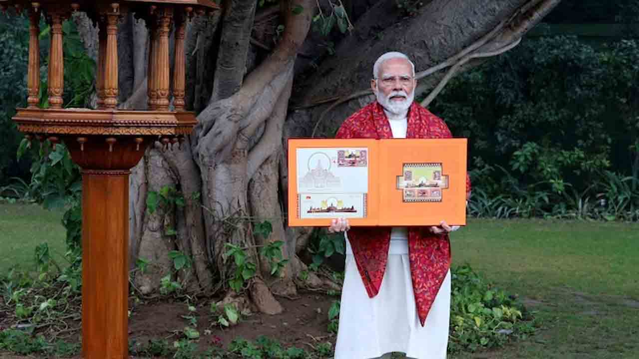 Ayodhya Ram Mandir | శ్రీరామ జన్మభూమి స్మారక పోస్టల్‌ స్టాంప్‌లను విడుదల చేసిన ప్రధాని మోదీ