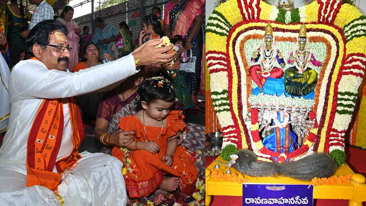 Srisailam | పిల్ల‌ల‌కు ఆచార సంప్రదాయాలను అలవర్చండి.. ఈవో పెద్దిరాజు
