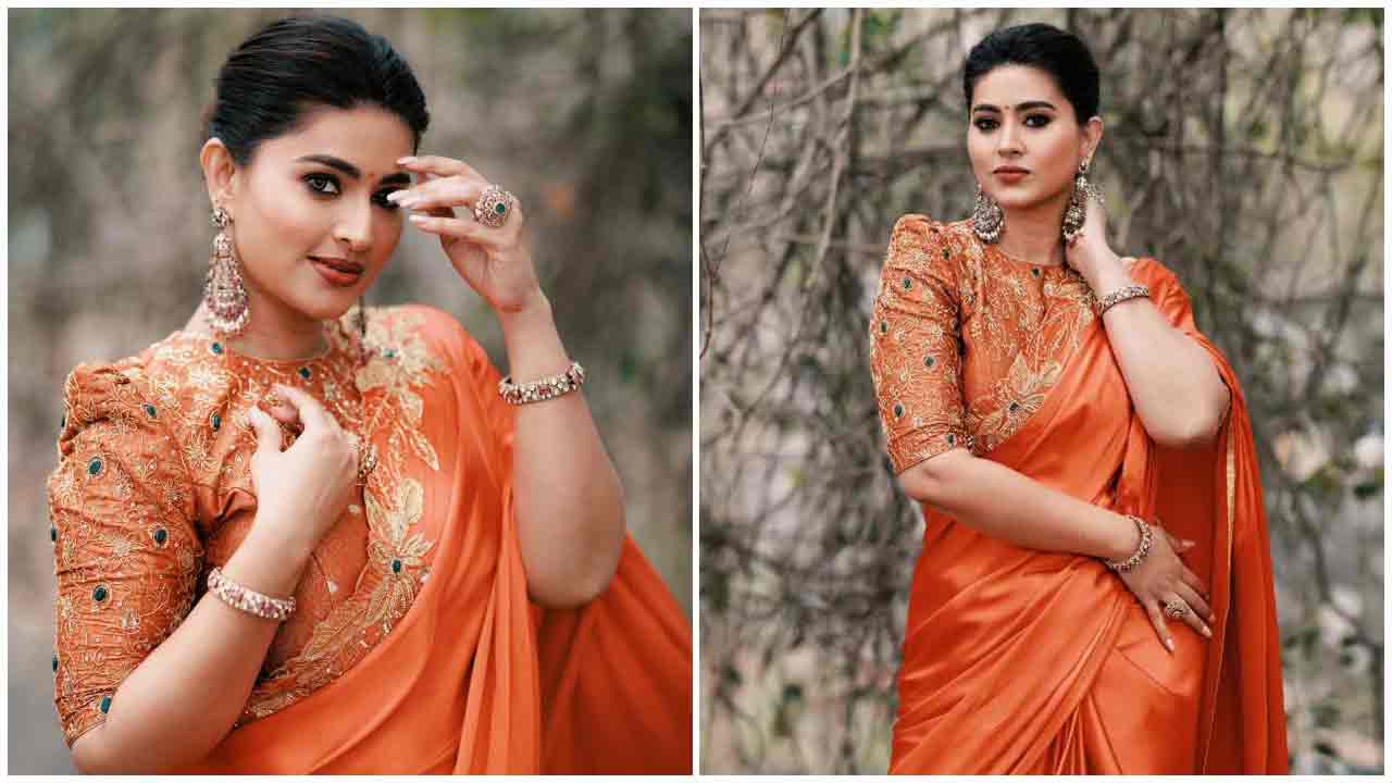 Sneha | చెంగావి రంగు చీర కట్టుకుని కవ్విస్తున్న స్నేహ‌..