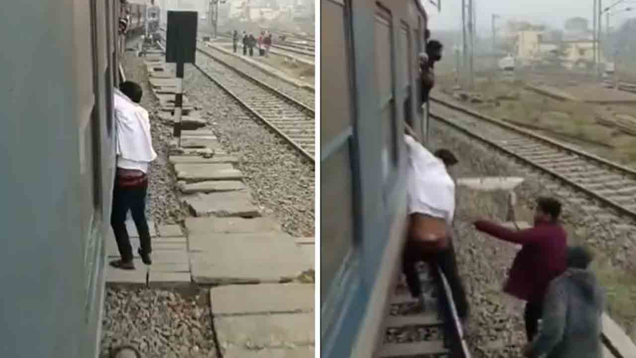 Watch: రైలు ప్రయాణికుడి మొబైల్‌ చోరీకి దొంగ యత్నం.. తర్వాత ఏం జరిగిందంటే?