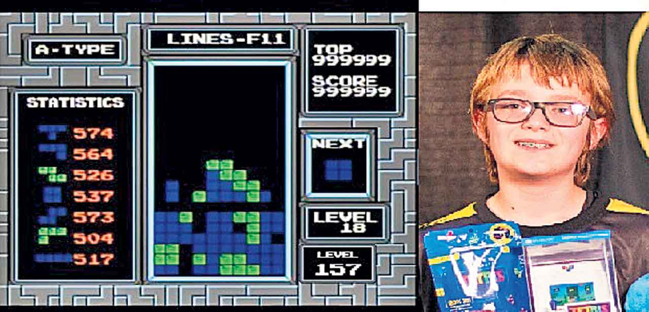 ‘టెట్రిస్‌’ ఆటలో 13 ఏండ్ల బాలుడి గెలుపు