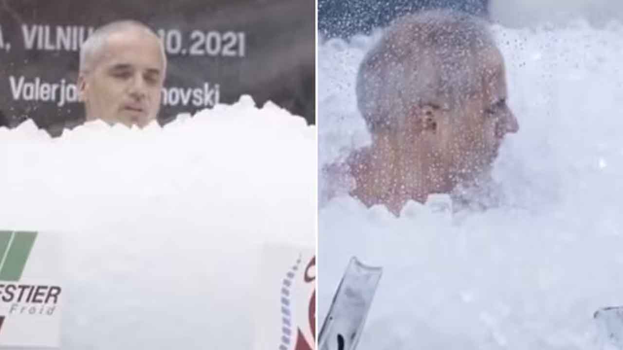 3 గంటలు ఐస్‌ పెట్టెలో గడిపి!