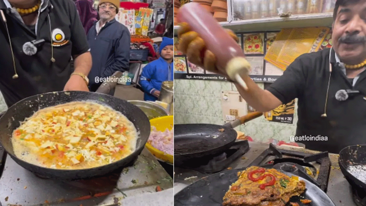 viral video | యాపిల్ ఆమ్లెట్ మేకింగ్ వీడియో వైర‌ల్‌