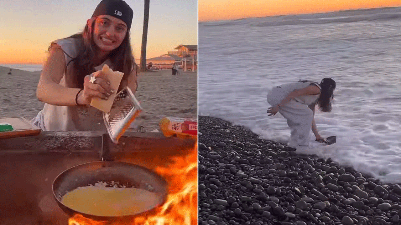 Viral Video | బీచ్‌లో సముద్ర‌పు నీటితో పాస్తాను కుక్ చేసిన మ‌హిళ ఆపై..!