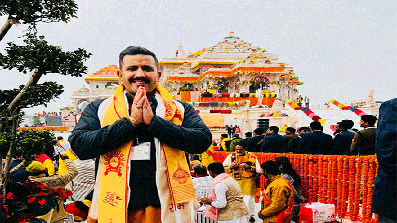 Pran Pratishtha | రామాల‌య ప్రారంభ వేడుక‌కు హాజ‌రైన కాంగ్రెస్ నేత విక్ర‌మాదిత్య సింగ్‌