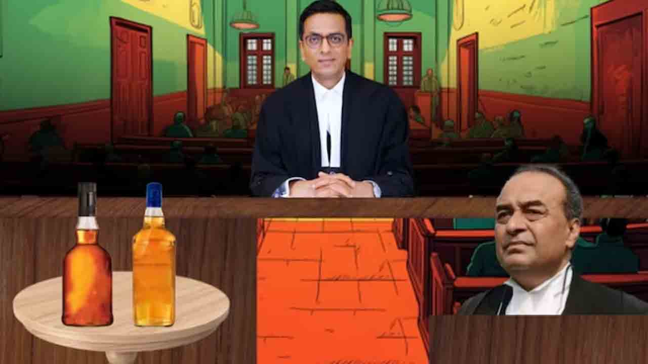 CJI Chandrachud | సీజేఐ చంద్రచూడ్‌ ముందు రెండు విస్కీ బాటిల్స్‌.. ఎందుకంటే?