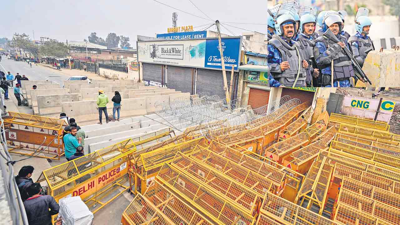 Delhi Chalo | నేడే రైతుల ‘ఢిల్లీ చలో’ మార్చ్‌.. హస్తినలోకి ప్రవేశించకుండా సరిహద్దుల్లో బారికేడ్లు, కంచెలు