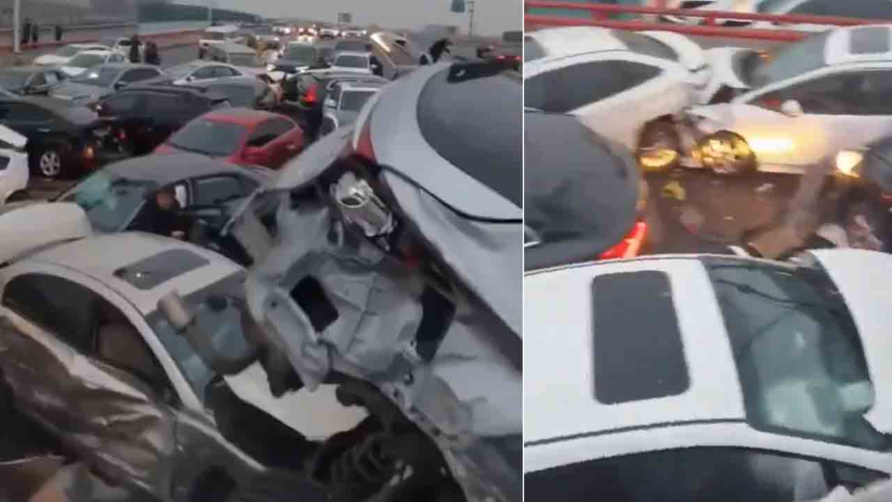 100 cars pile up | ఒకదానికొకటి ఢీకొన్న 100కుపైగా వాహనాలు.. పలువురికి గాయాలు