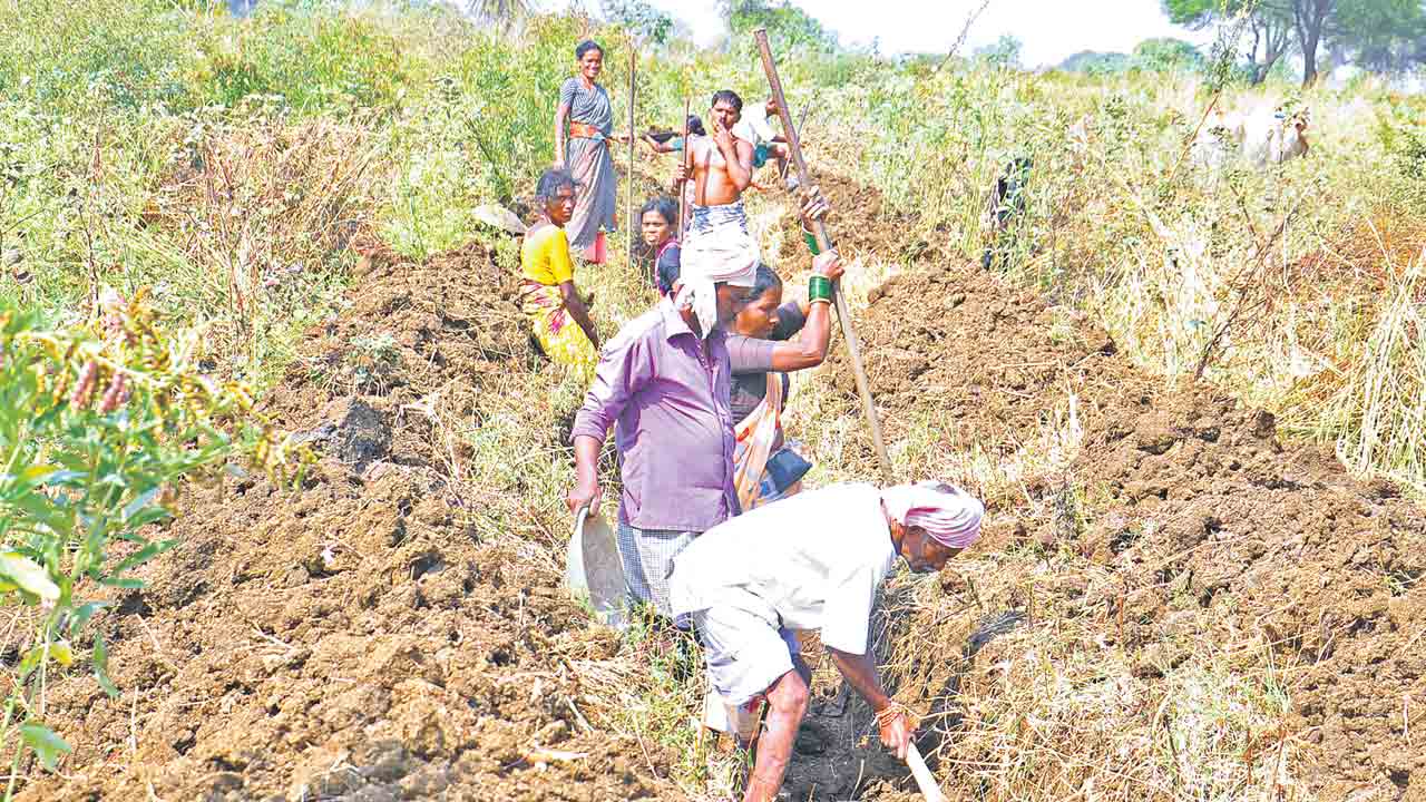 ఉపాధి హామీ కూలీలకు..చేయిచ్చారు..
