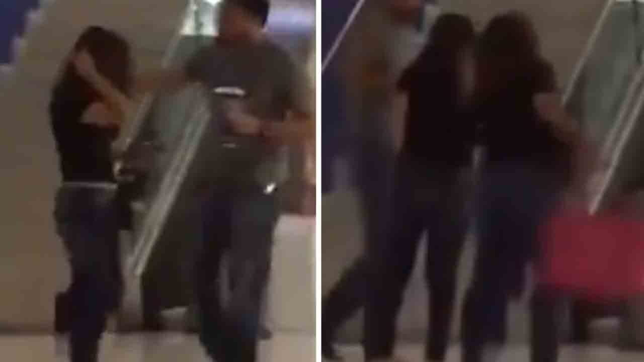 Watch: మాల్‌లో మరో మహిళతో కనిపించిన భర్త.. భార్య ఏం చేసిందంటే?