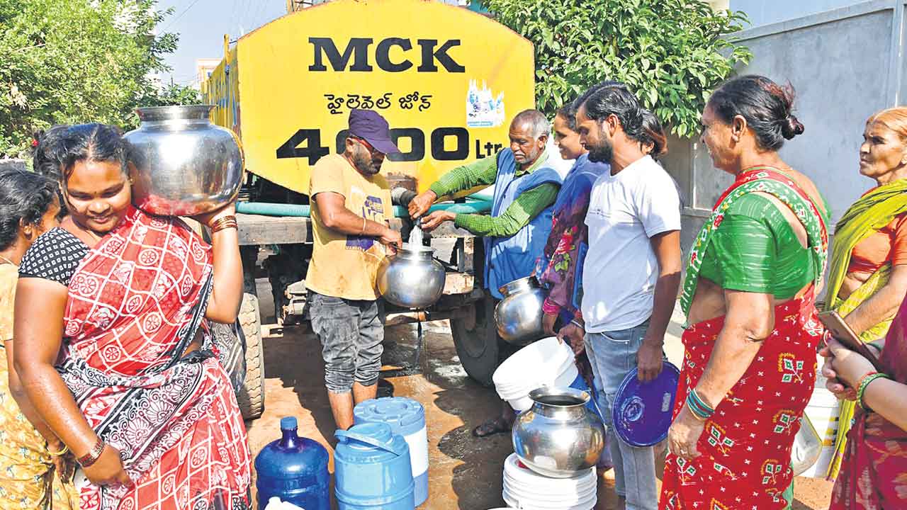 కరీంనగర్‌లో నీటికి కటకట