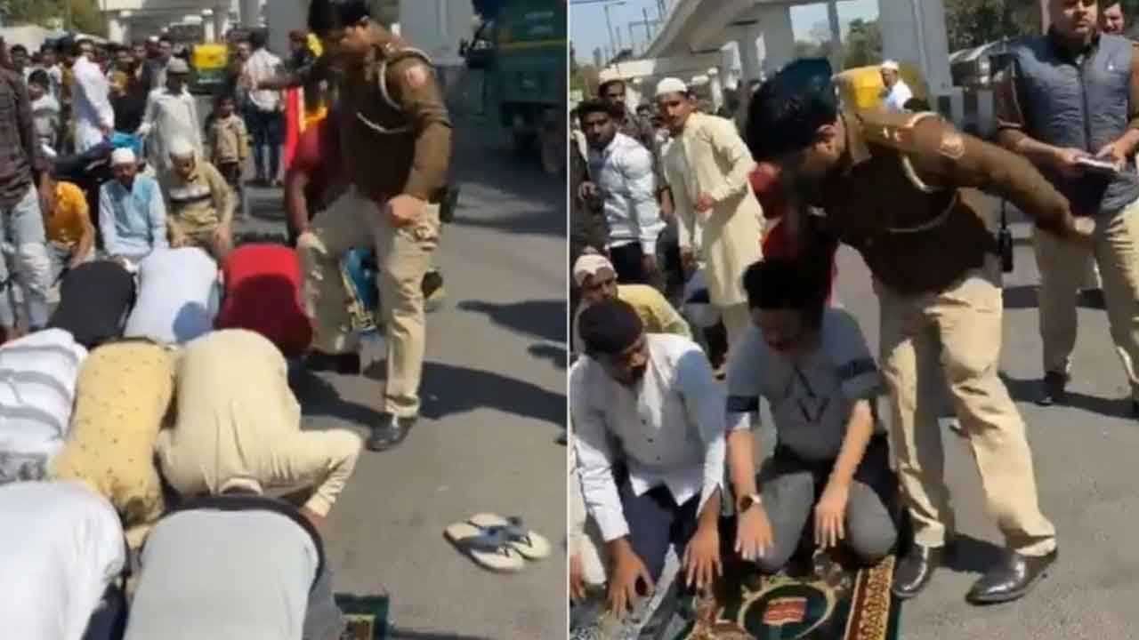 నమాజ్‌ చేస్తున్న వారిపై పోలీస్‌ దాడి