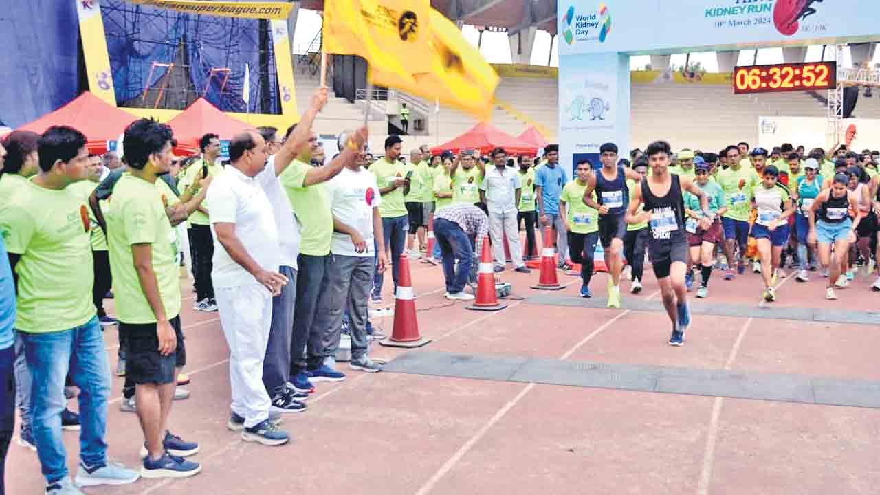 గచ్చిబౌలి స్టేడియంలో కిడ్నీ రన్‌