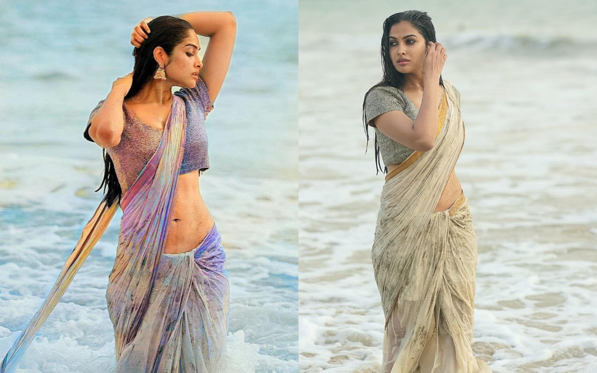 చీరకట్టులో తడిసిన అందాలతో.. దివి వైద్య సొగసు చూడతరమా