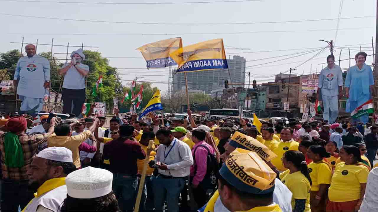 ప్ర‌జాస్వామ్య‌నికి మోదీ స‌ర్కార్ పాత‌ర : విప‌క్షాల మెగా ర్యాలీలో భ‌గ్గుమ‌న్న నేత‌లు