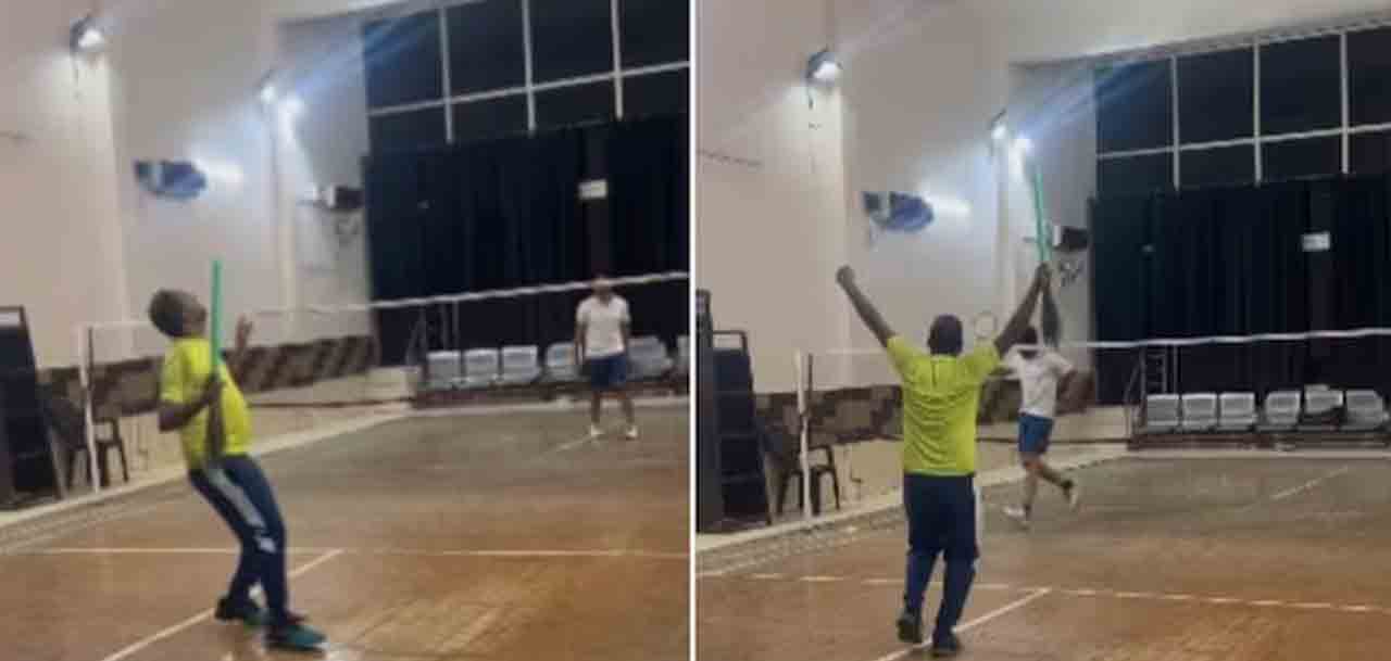Batminton with Broom | రాకెట్‌తో కాదు.. చీపురుతో బ్యాడ్మింట‌న్ ఆడేశాడు.. వీడియో చూశారా..!