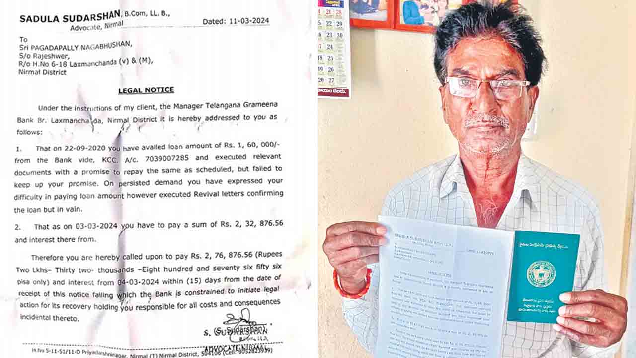 Crop Loans | పంట రుణాలపై కాంగ్రెస్‌ సర్కారు మౌనం.. రైతన్నలకు లీగల్‌ నోటీసులు