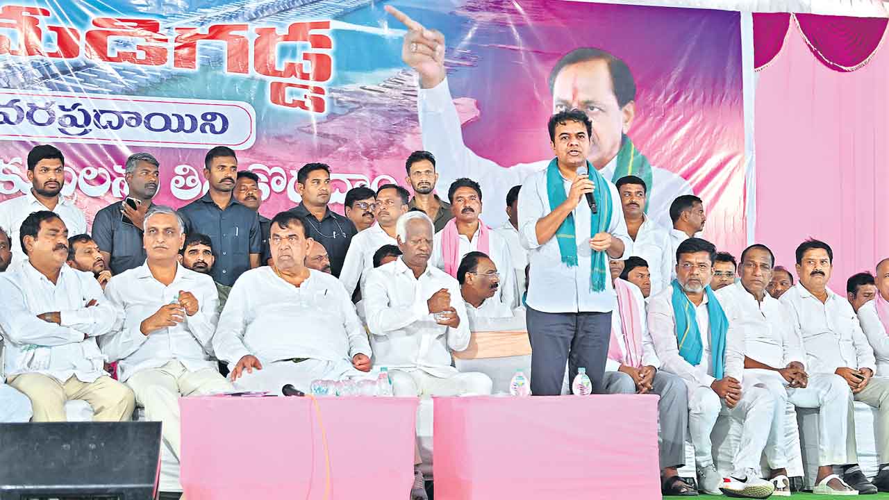 KTR | కాంగ్రెస్ కుట్రలు ఎండగడతాం.. పగ మాపై అయితే రైతులపై కోపం ఎందుకు?: కేటీఆర్