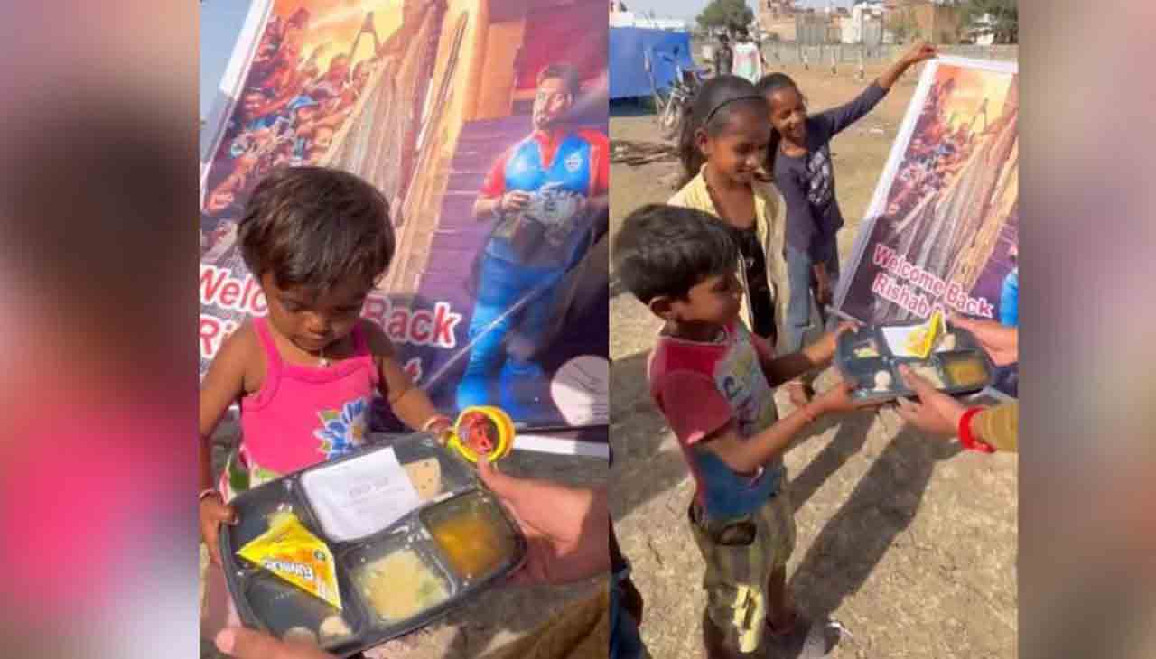 Rishabh Pant | పంత్ పున‌రాగ‌మ‌నం వేళ‌.. పేద పిల్ల‌ల ఆక‌లి తీర్చిన అభిమాని.. వీడియో