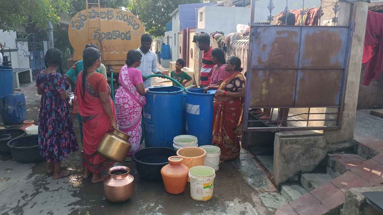 కృష్ణమ్మ చెంత తాగునీటికి కటకట