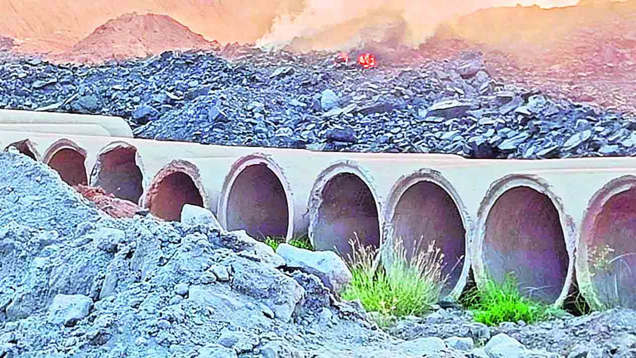 కేటీకే ఓసీ-3లో మంటలు