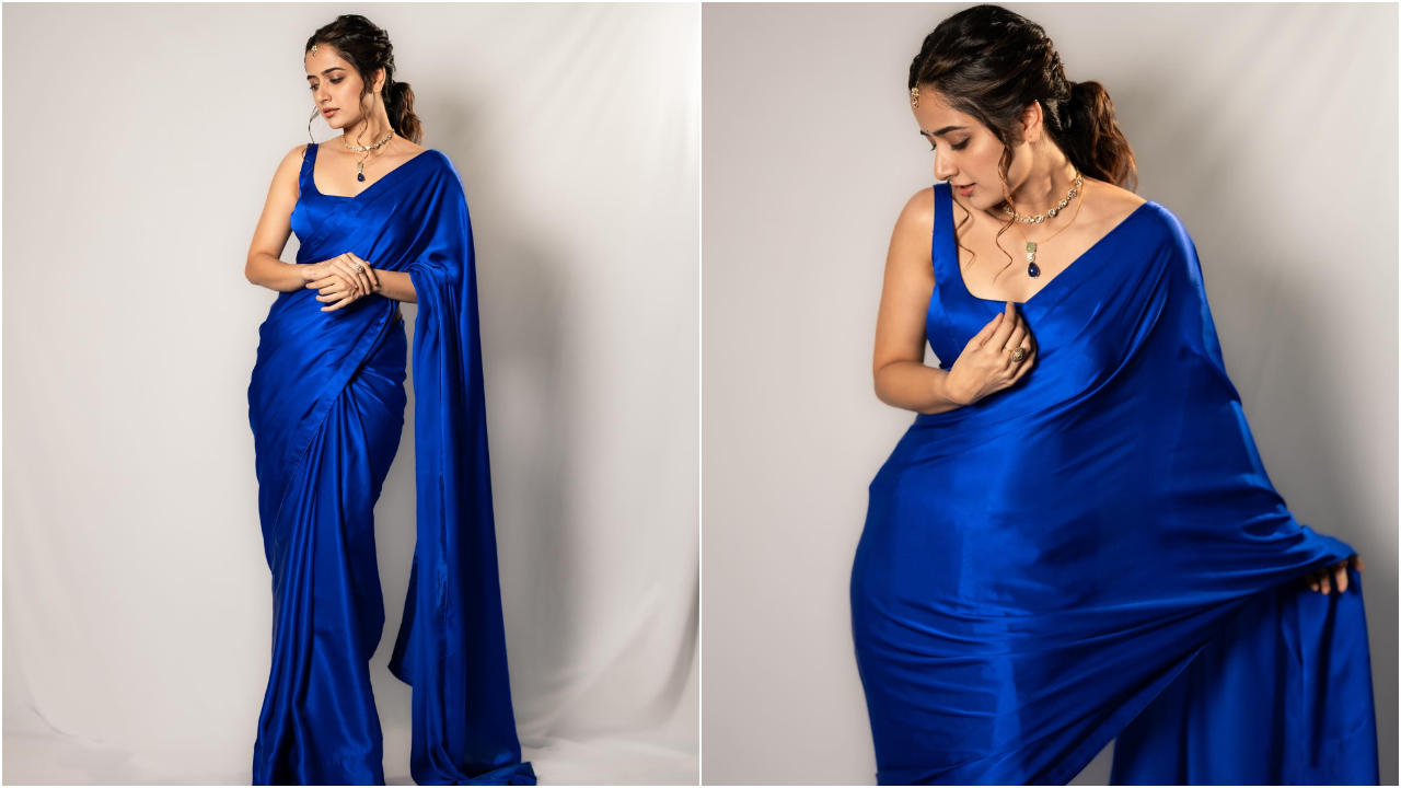 Ashika Ranganath : బ్లూ శారీలో మెరిసిపోతున్న ఆషిక రంగనాథ్