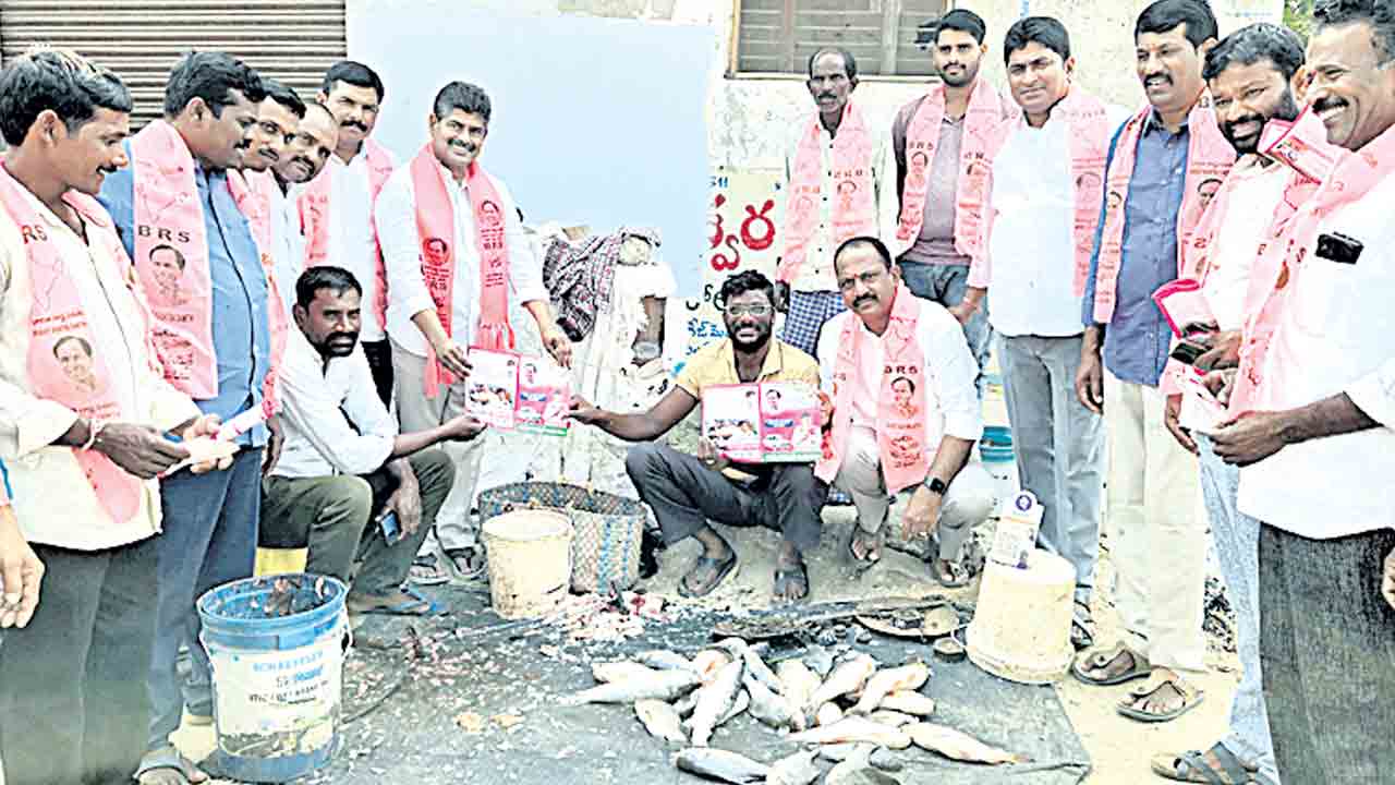 బీఆర్‌ఎస్‌ నాయకుల ఇంటింటా ప్రచారం