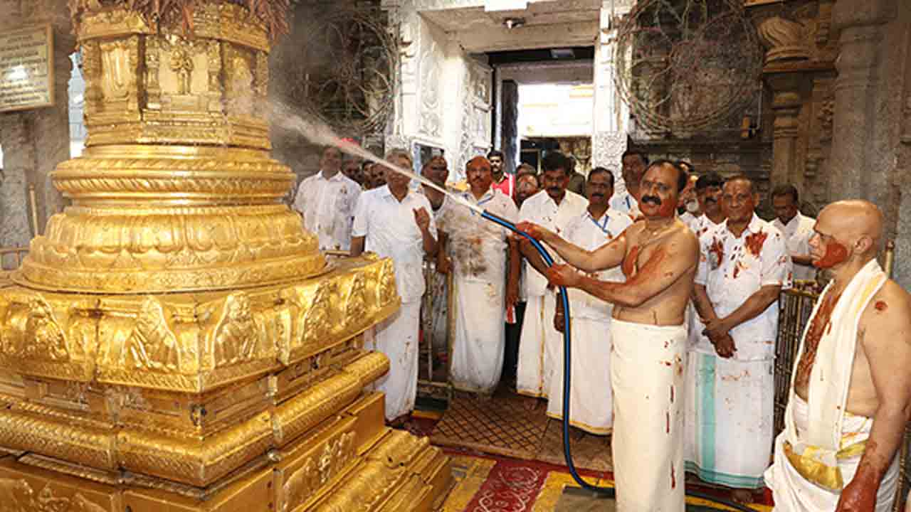 Tirumala | శ్రీవారి ఆలయంలో శాస్త్రోక్తంగా కోయిల్‌ ఆళ్వార్‌ తిరుమంజనం