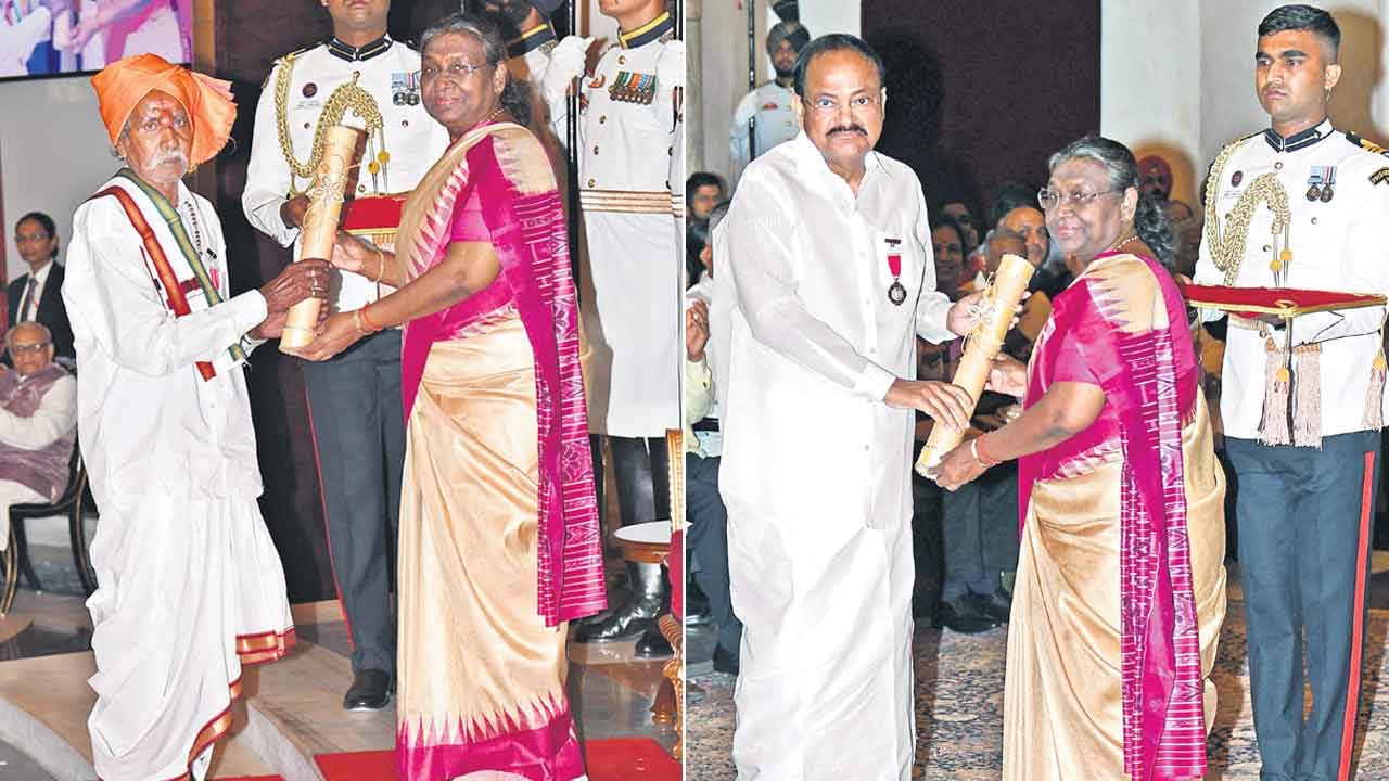 వెంకయ్యనాయుడికి పద్మవిభూషణ్‌ ప్రదానం