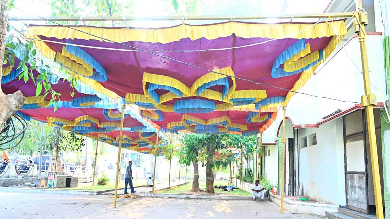 Srisailam | శ్రీశైలంలో ఉగాది మహోత్సవాలకు చలువ పందిళ్లు