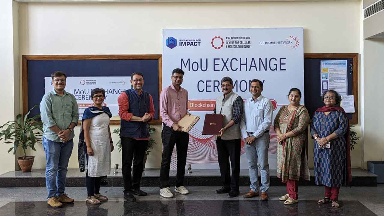 CCMB | అటల్‌ ఇంక్యుబేషన్‌ సెంటర్‌తో జతకట్టిన బ్లాక్‌చైన్‌ ఫర్‌ ఇంపాక్ట్‌