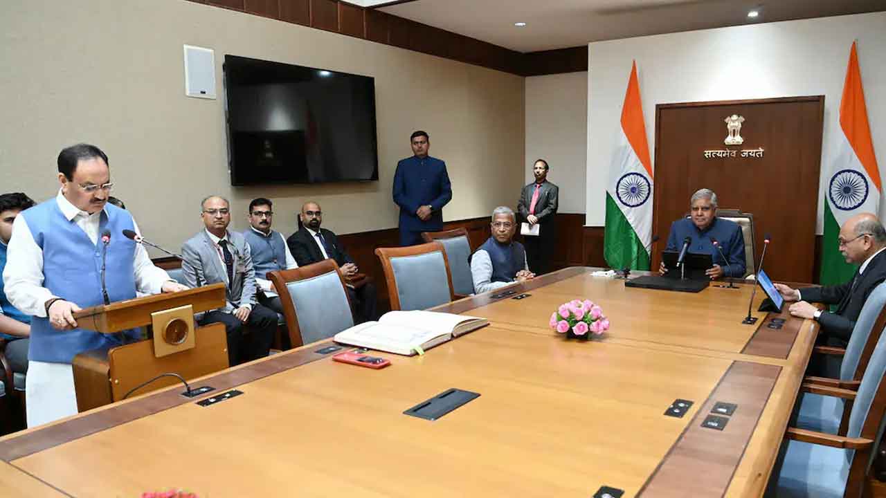 రాజ్యసభ ఎంపీగా నడ్డా ప్రమాణం