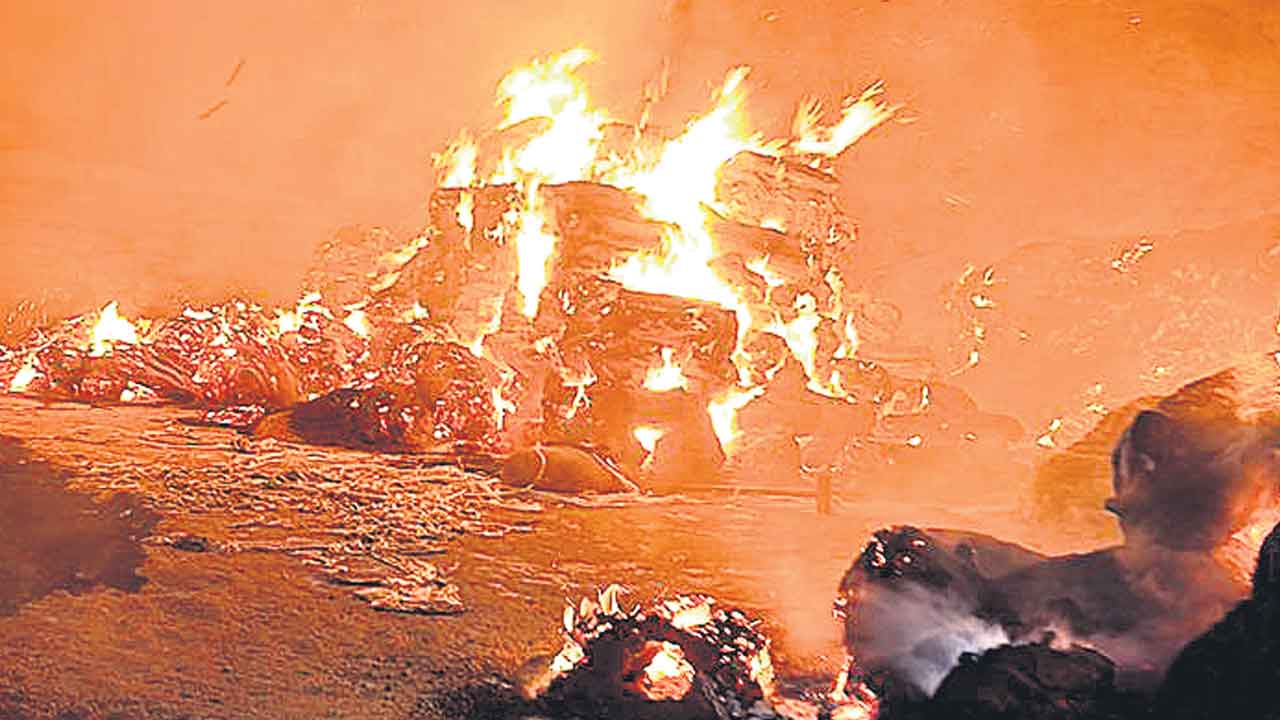 దేశాయిపేట రైస్‌మిల్లులో అగ్నిప్రమాదం